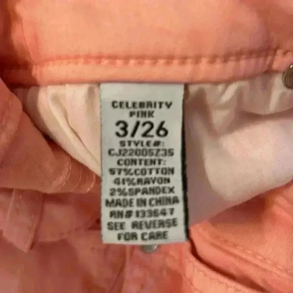 Women/Junior peach ankle capris. Stretch. Size 3/26 - Picture 4 of 4